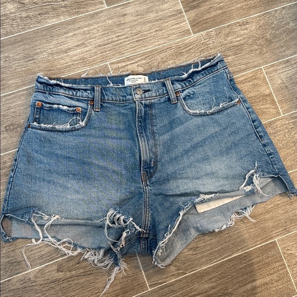 Abercrombie & Fitch Pants - Abercrombie & Fitch Blue Cutoff Shorts